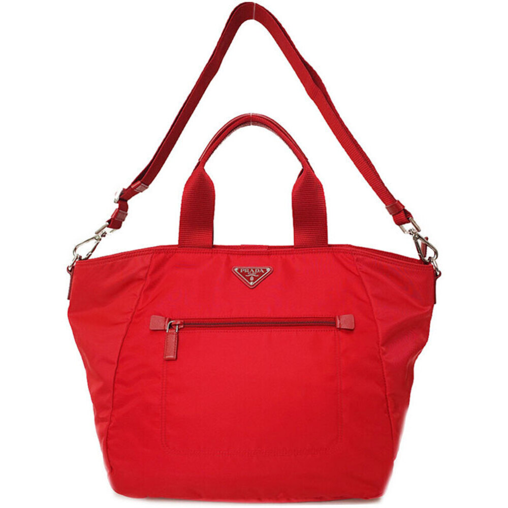 Prada Tessuto 2way tote Shoulder bag Red